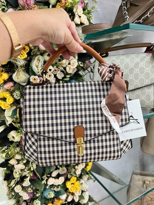 Genuine Leather Luxury Pattern Saddle Bag